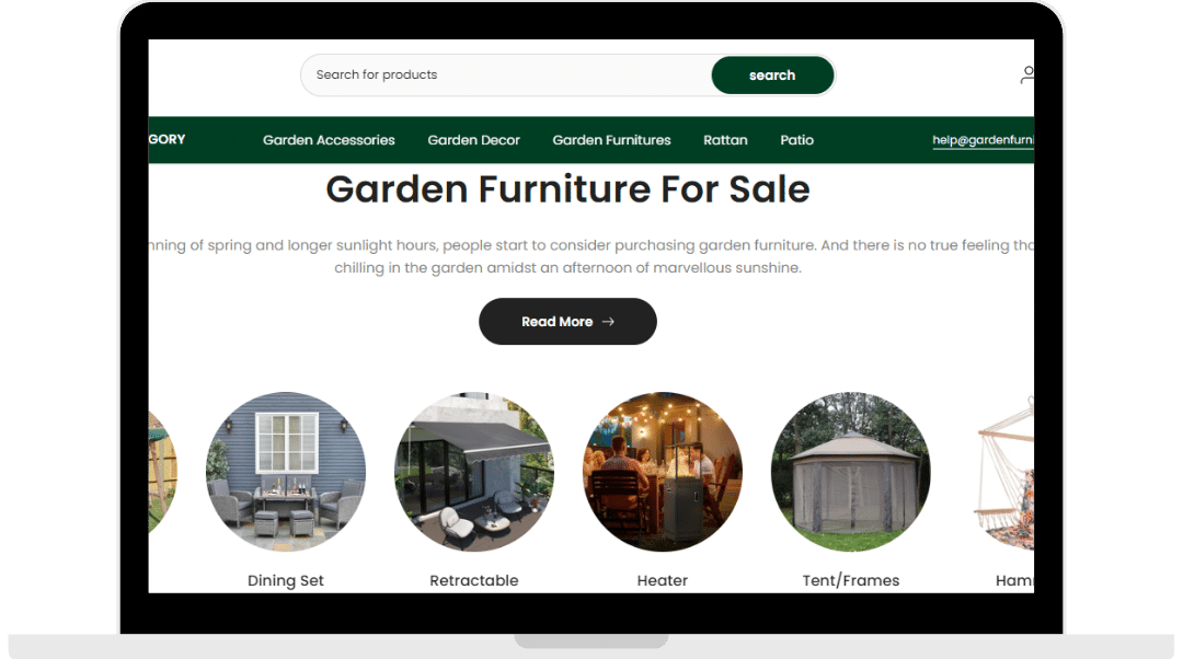 Garden Furniture Sale - web Design Agency