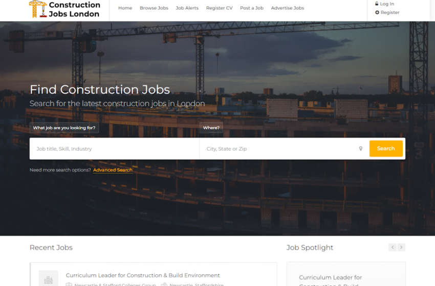 construction job - web Design Agency
