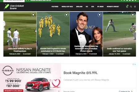 Live Cricket score - Web Design Agency